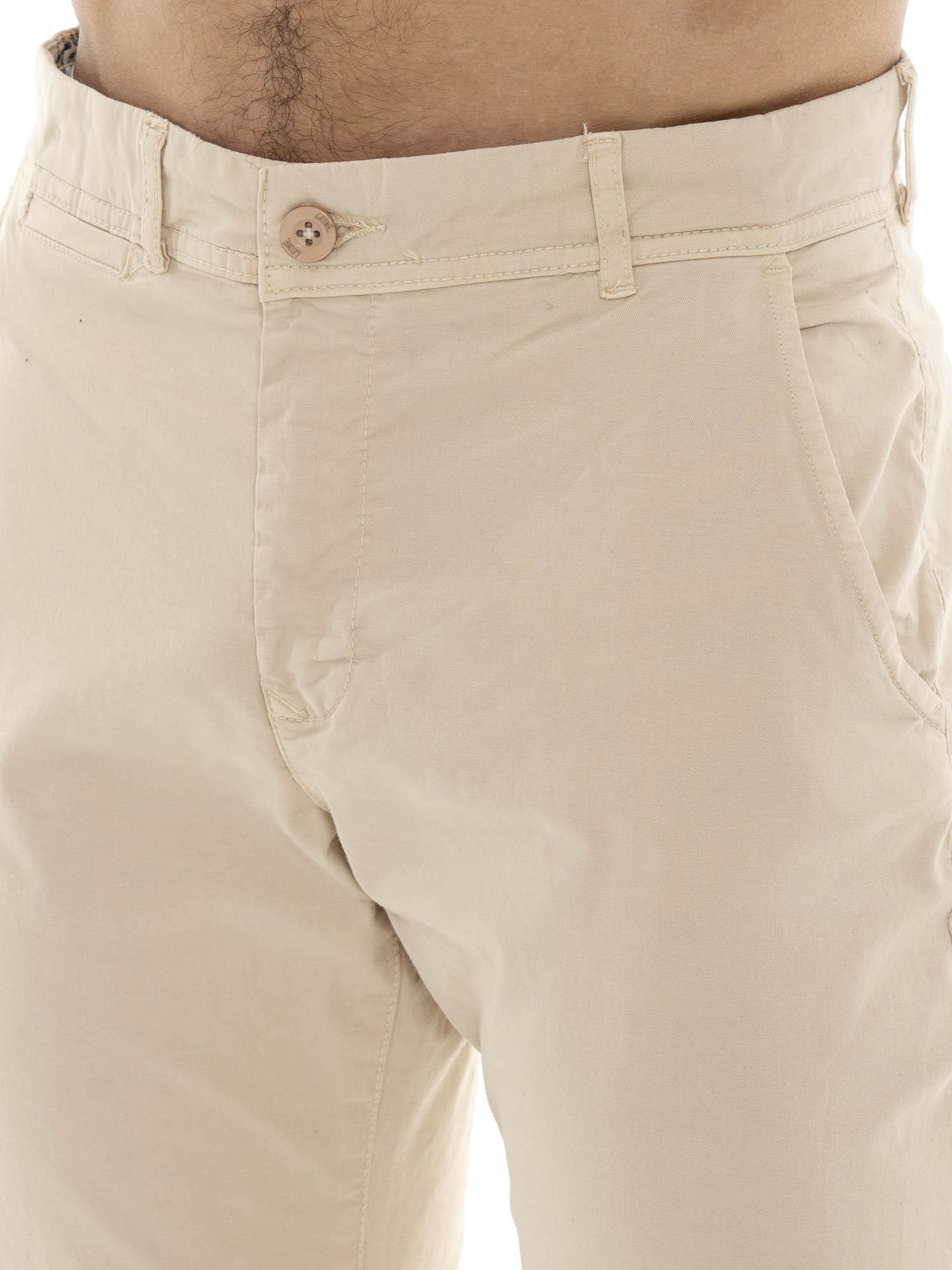Pantalon chino homme Leone Easy en sergé avec passants de ceinture 3/5