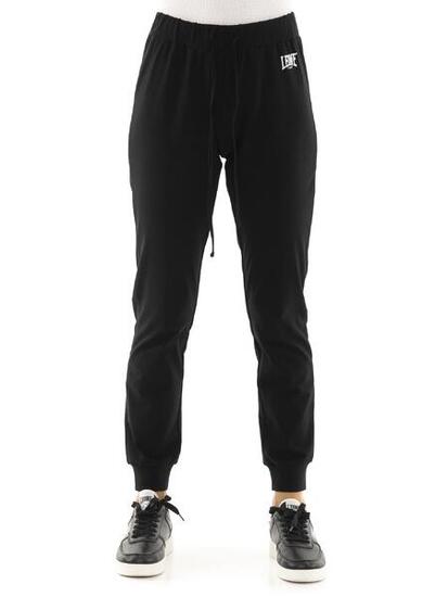 Pantaloni da donna in cotone non felpato con polsini Leone Basic