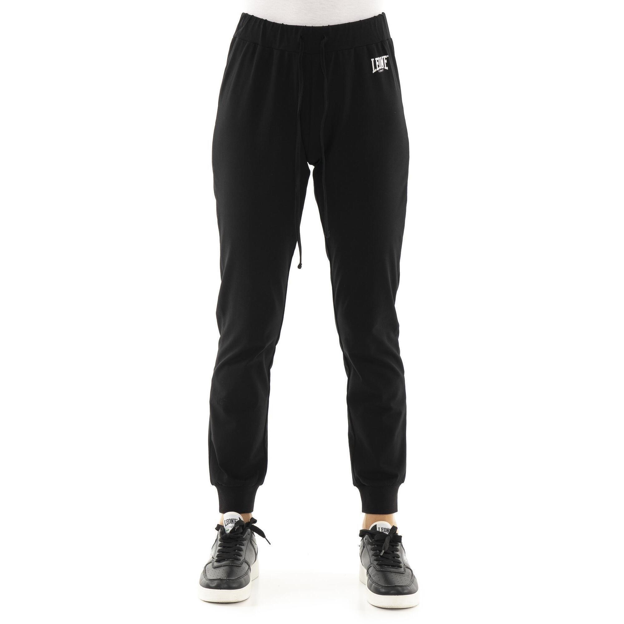 Leone 1947 Apparel - Pantalon Femme En Coton Non Polaire Avec Revers Leone Basic - Pantalons - Noir - Decathlon