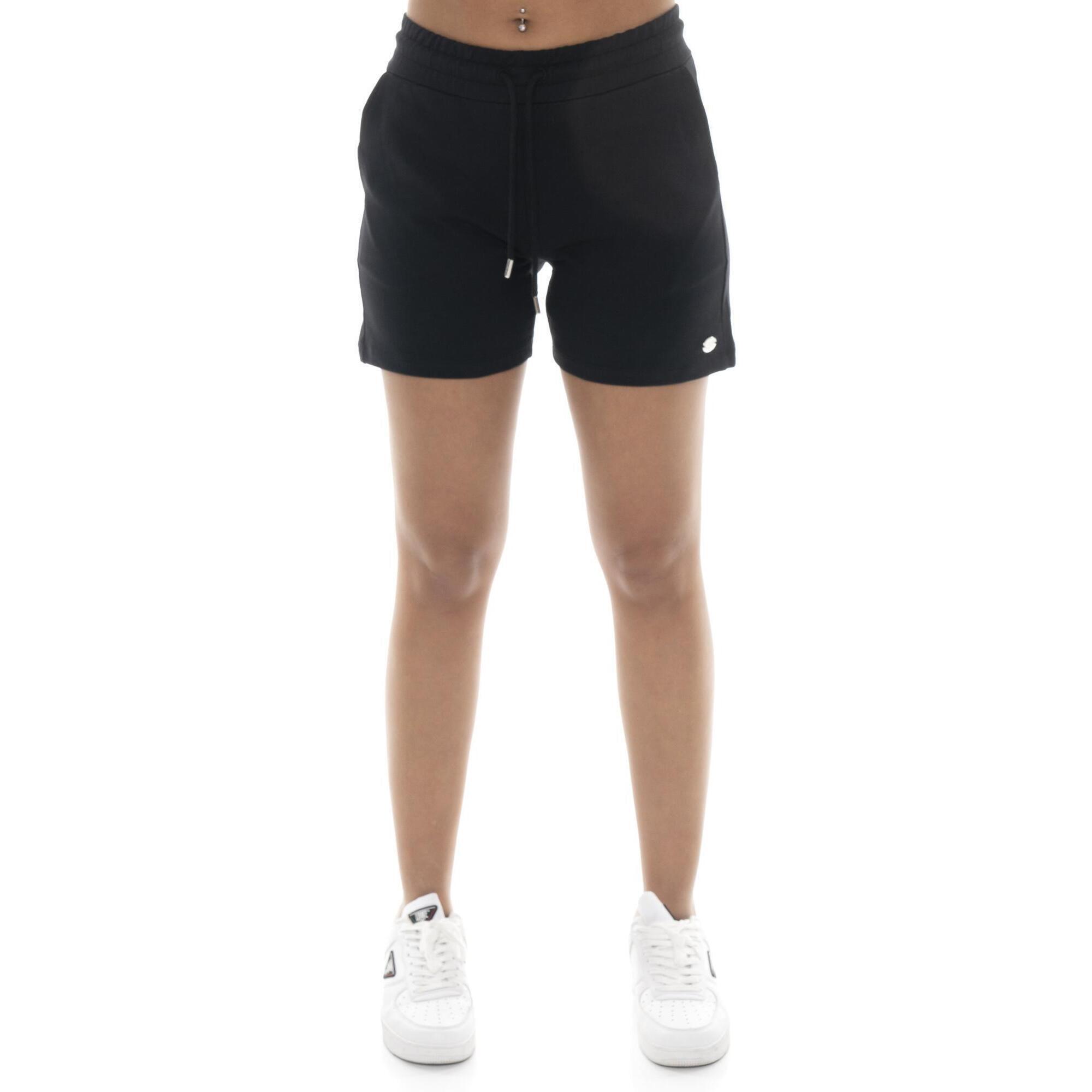 Leone 1947 Apparel - Short Femme Leone Basic En Coton Stretch - Shorty De Running - Noir - Decathlon