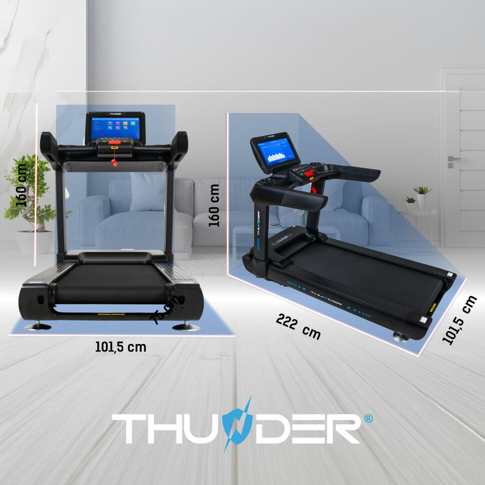 Bieżnia elektryczna do biegania Thunder ZION-TFT-BLACK 25 km/h