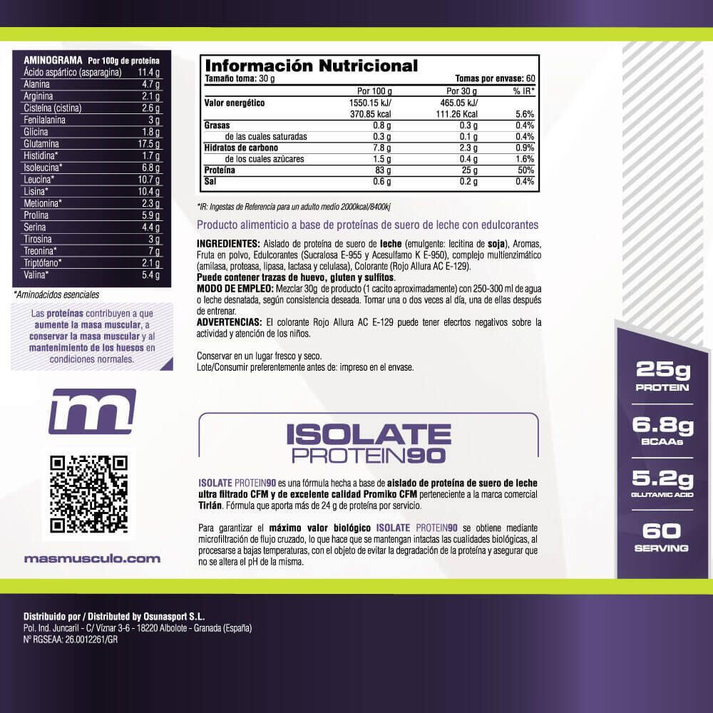 Isolate 90 CFM - 1,8 kg Fraise de MASmusculo 5/6