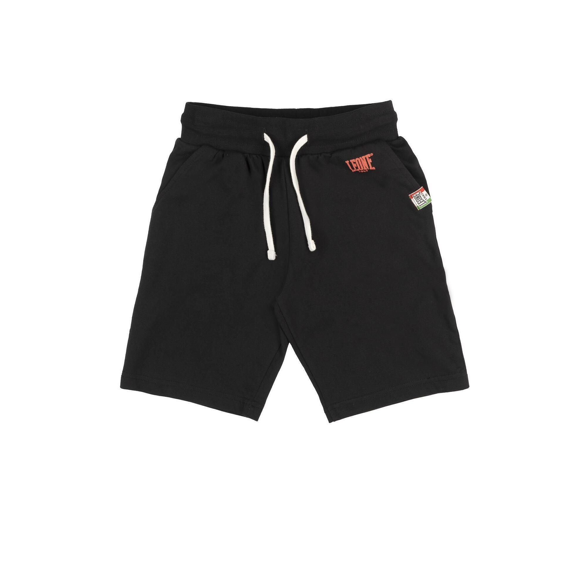 Leone 1947 Apparel - Short Enfant Leone New Basic En Coton Non Brossé - Shorty De Running - Noir - Decathlon