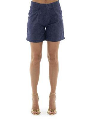 Leone fancy stripes linnenmix bermuda voor dames