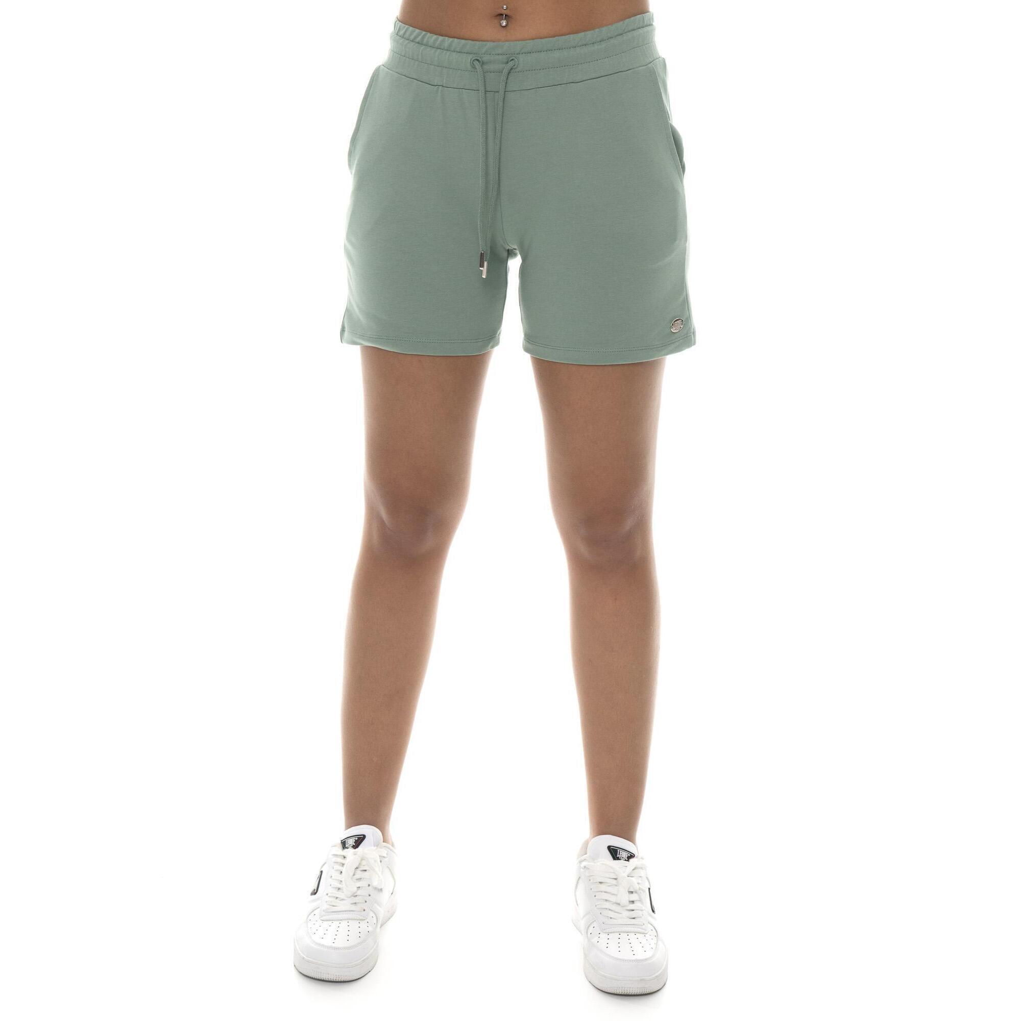 Leone 1947 Apparel - Short Femme Leone Basic En Coton Stretch - Shorty De Running - Vert - Decathlon