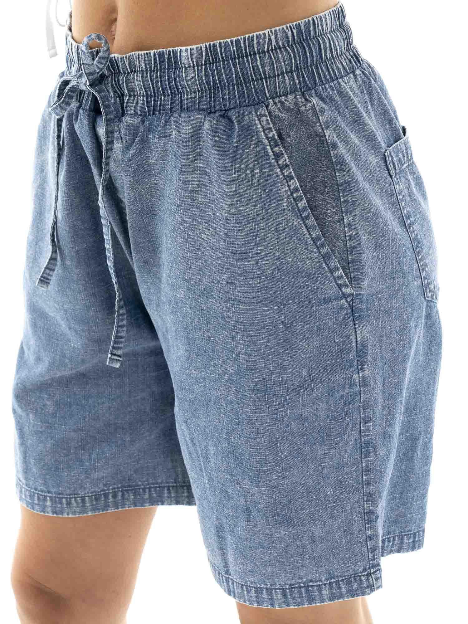 Short en jean chambray Leone Fancy Stripes femme 2/5