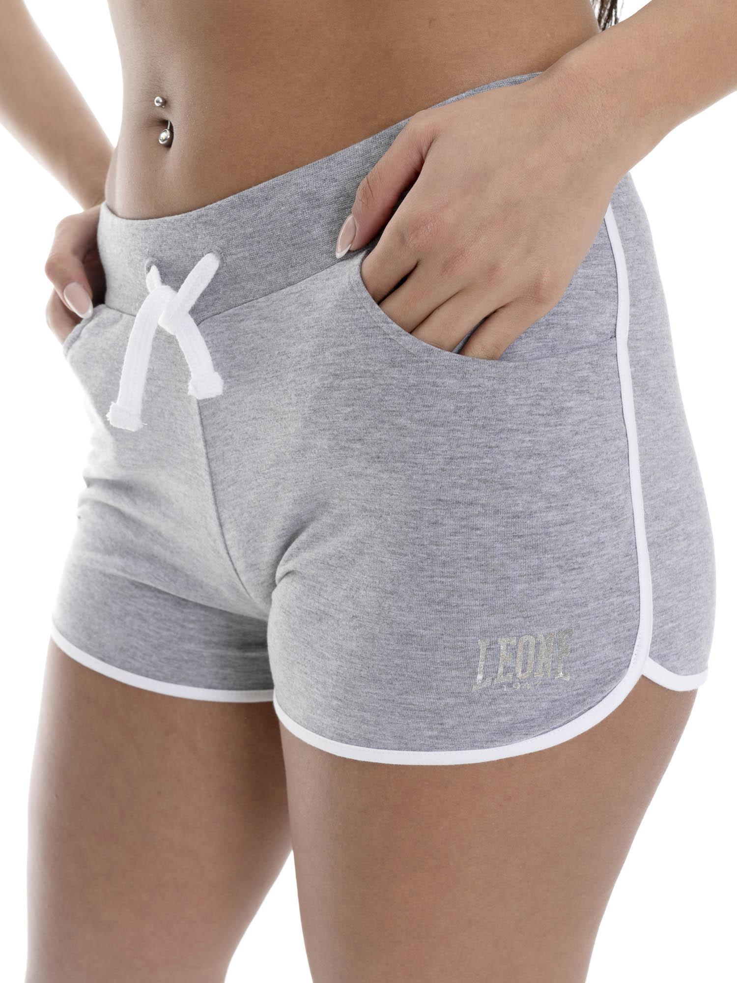 Pantalón corto de mujer Leone Basic de algodón elástico 4/7