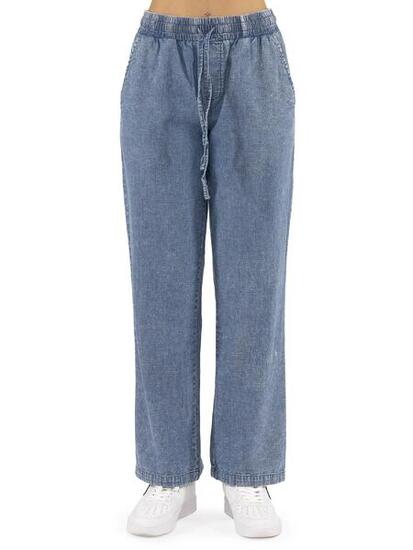 Pantalone da donna in chambray denim Leone Fancy Stripes