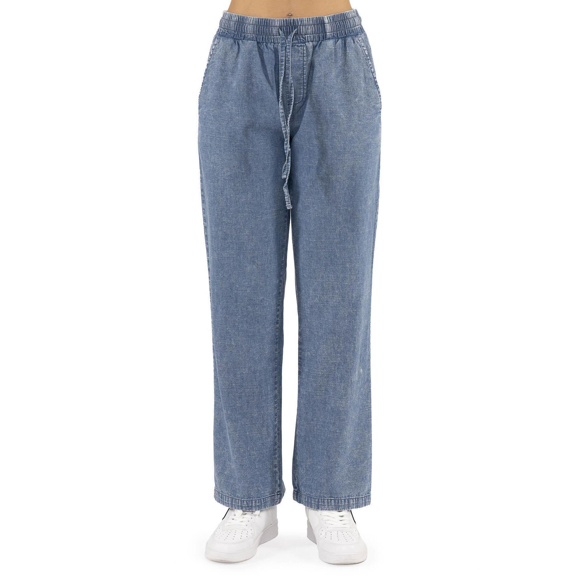 Leone 1947 Apparel - Pantalon En Jean Chambray Leone Fancy Stripes Femme - Pantalons - Bleu|gris - Decathlon