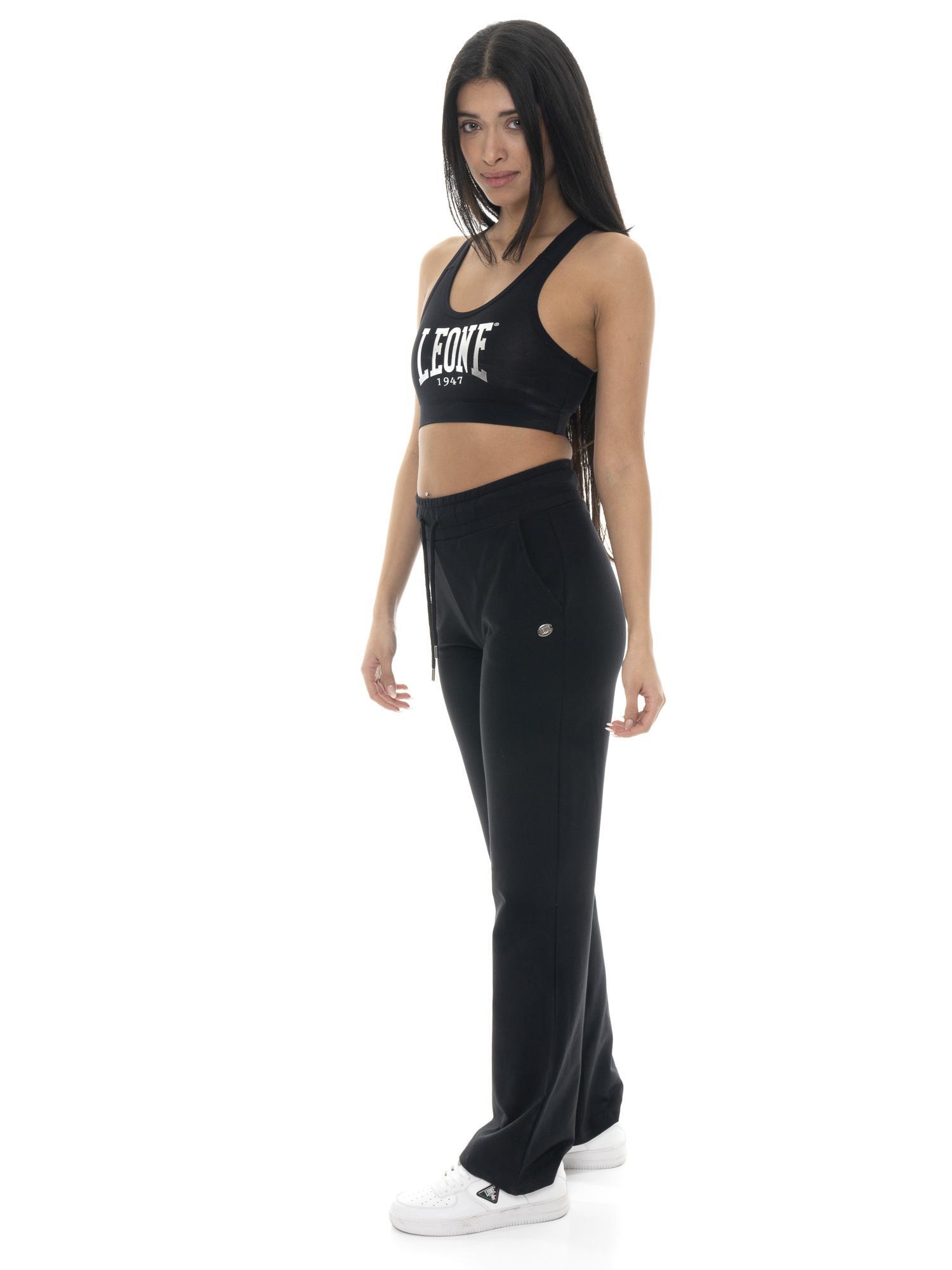Pantaloni da donna a palazzo non felpati Leone Basic 7/7