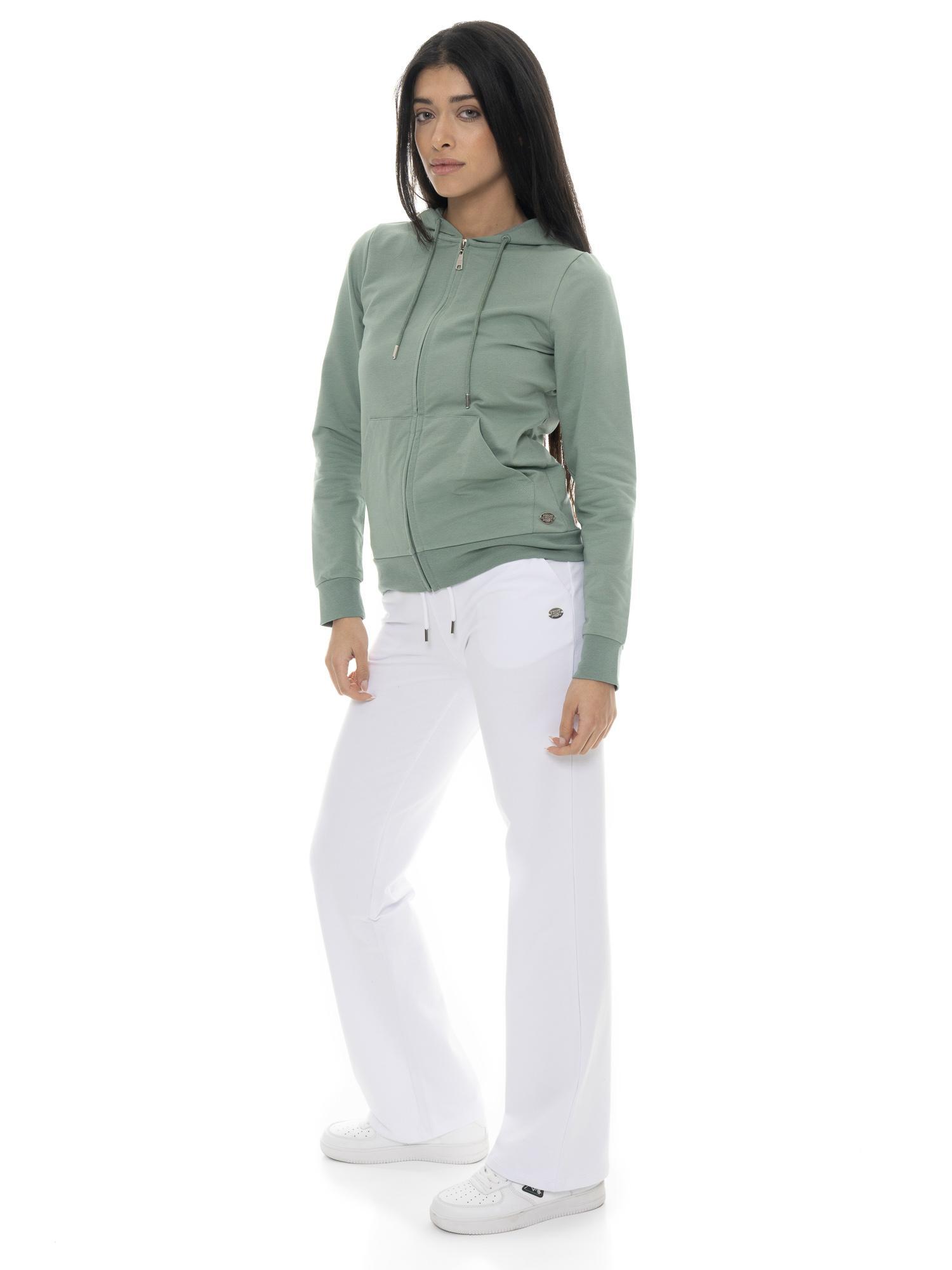 Pantaloni da donna a palazzo non felpati Leone Basic 3/7