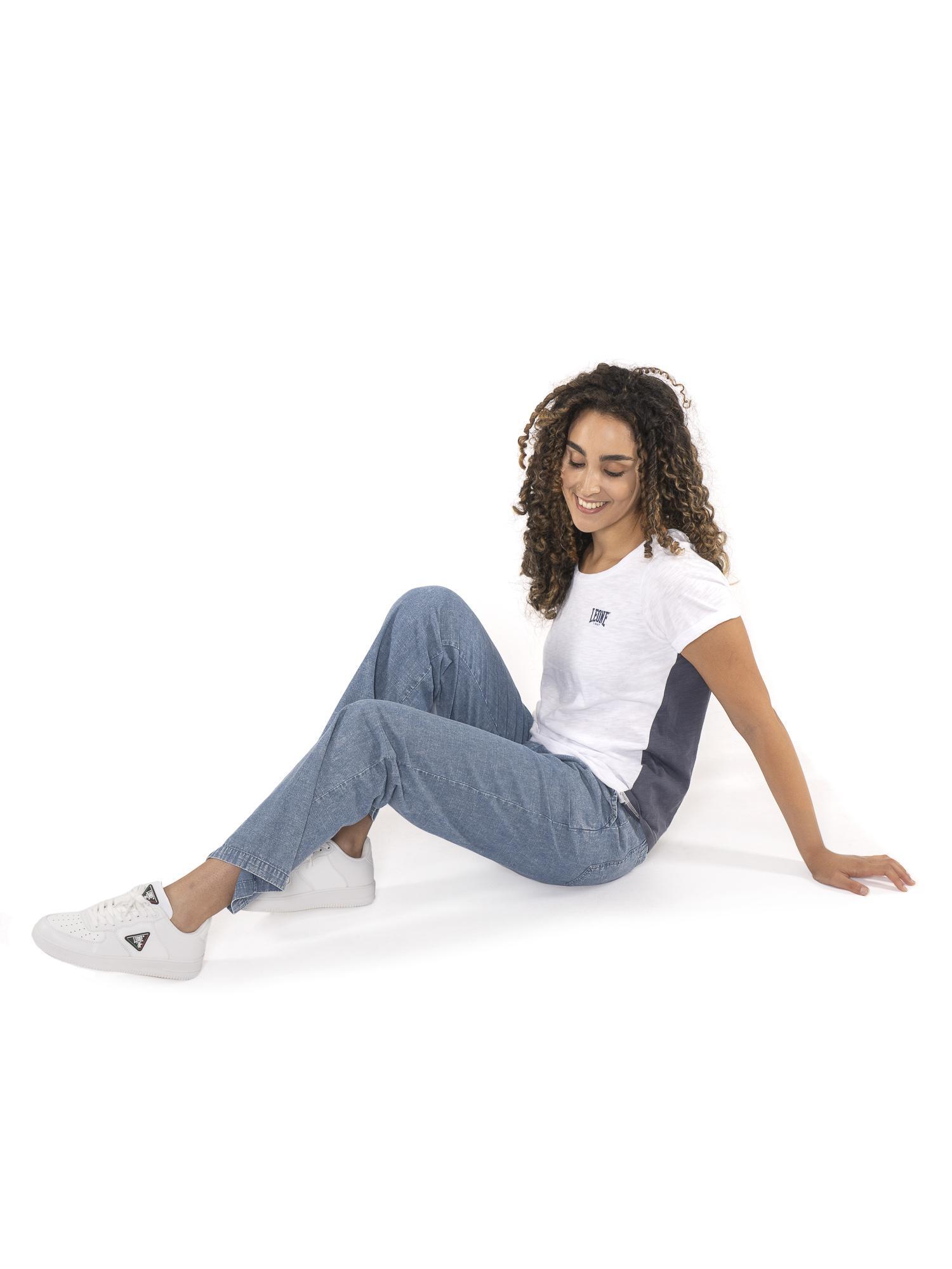Pantalone da donna in chambray denim Leone Fancy Stripes 5/5