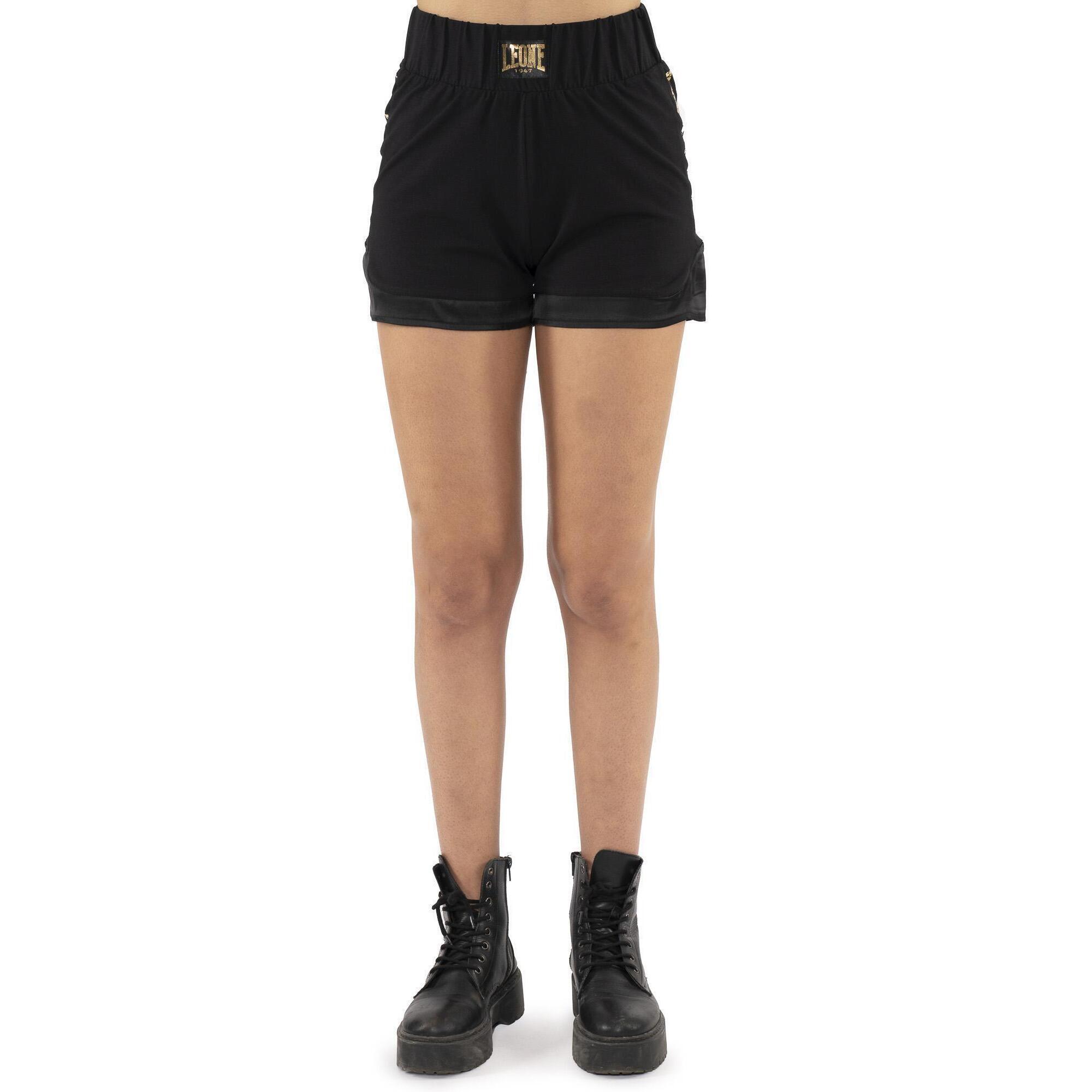 Leone 1947 Apparel - Short Style Boxe Femme Logo Doré Leone Gold - Shorty De Running - Noir - Decathlon