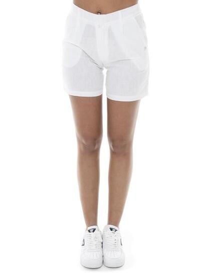 Le bermuda en lin mélangé Leone Fancy Stripes: le bermuda pour femme