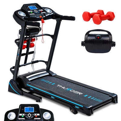 Loopband thunder icon-d-black 114x42cm 17km/h fitshow opklapbaar bluetooth