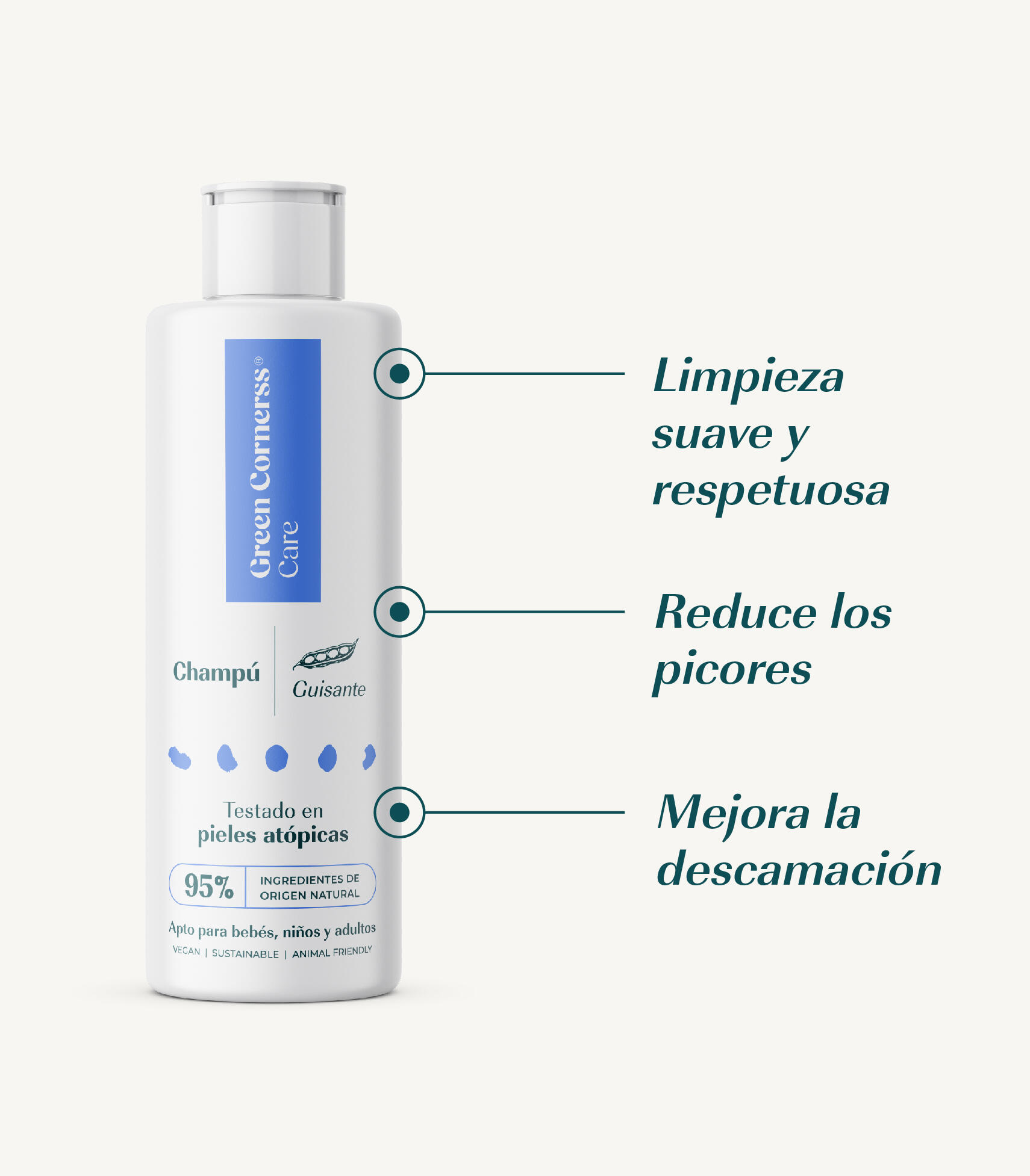 CHAMPÚ DE GUISANTE PARA CUERO CABELLUDO SENSIBLE 4/7