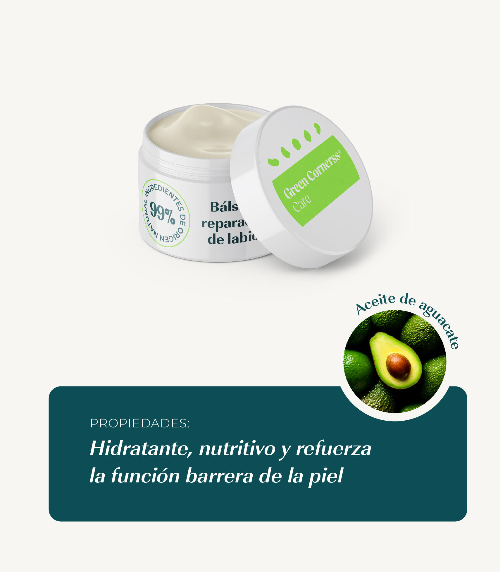 BÁLSAMO LABIAL REPARADOR DE AGUACATE 4/7