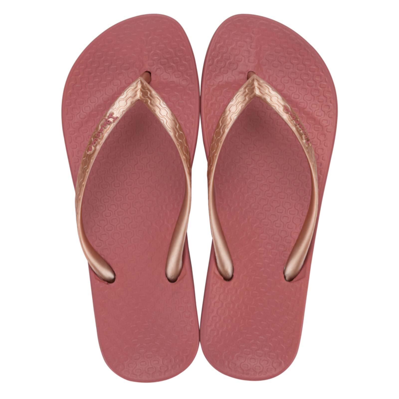 Ipanema Anatomica Tan Flip Flops-Red/Metalic Pink 2/5