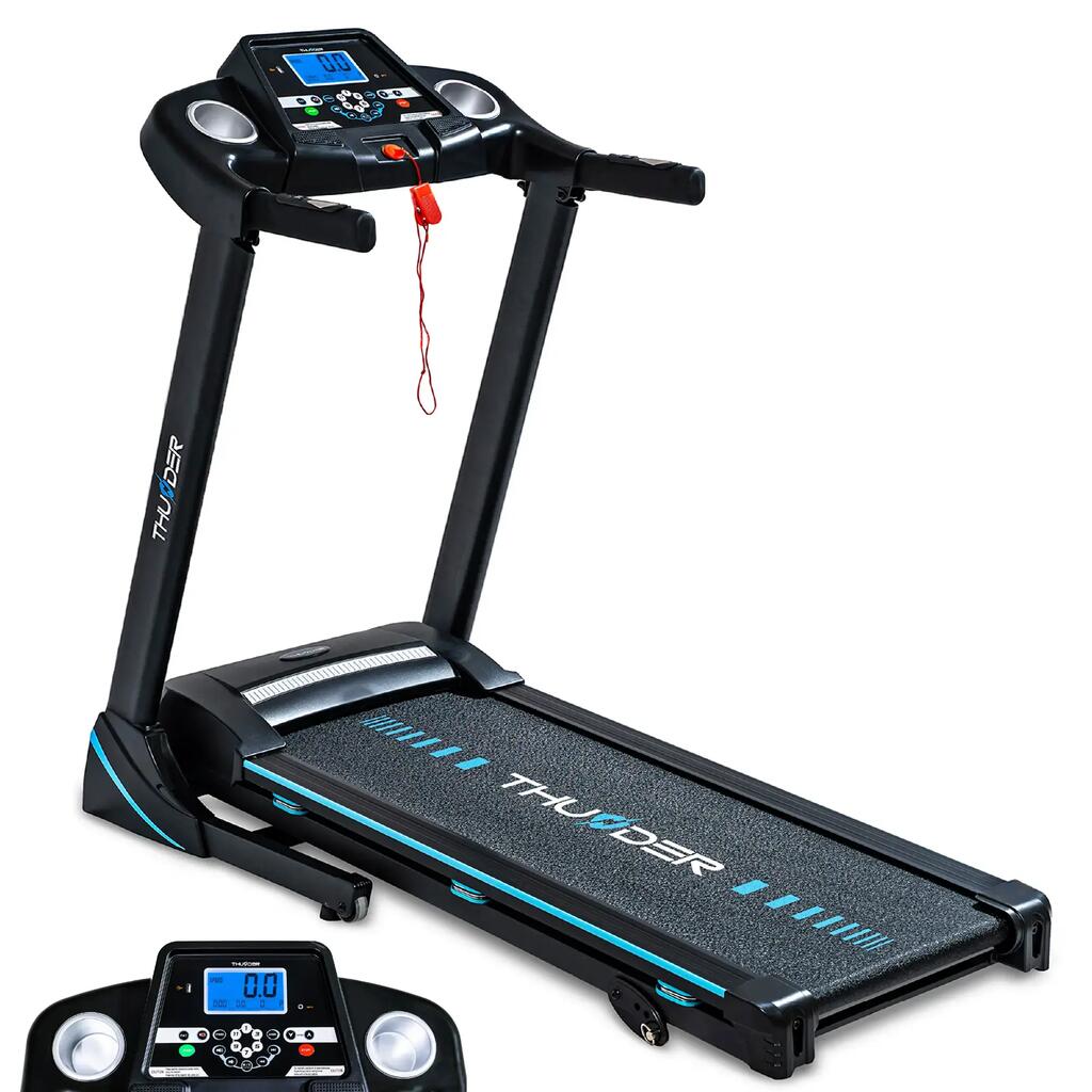 Skladací bežecký pás s odpružením a aplikáciou Thunder ICON-BLACK