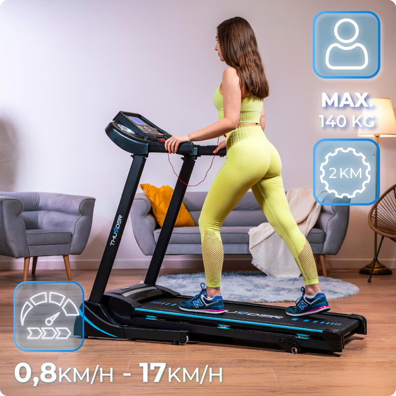 Bieżnia treningowa do biegania składana Thunder ICON-BLACK 17 km/h