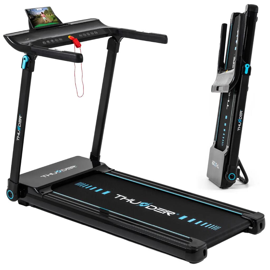 Elektrický domáci bežecký pás THUNDER ULTRA-BLACK 16 km/h skladací