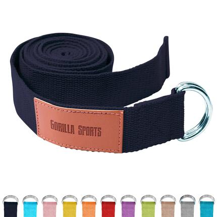 SANGLE DE YOGA 100% COTON / SANGLE POUR ÉTIREMENTS | YOGA | PLUSIEURS COULEURS A