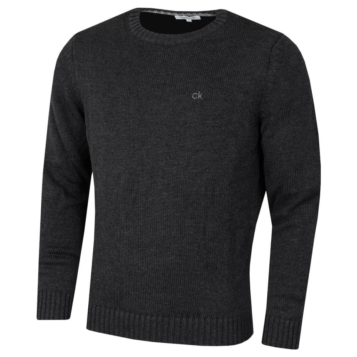 CALVIN KLEIN Calvin Klein Mens Campus Crew Neck Sweater - Charcoal Marl - XL