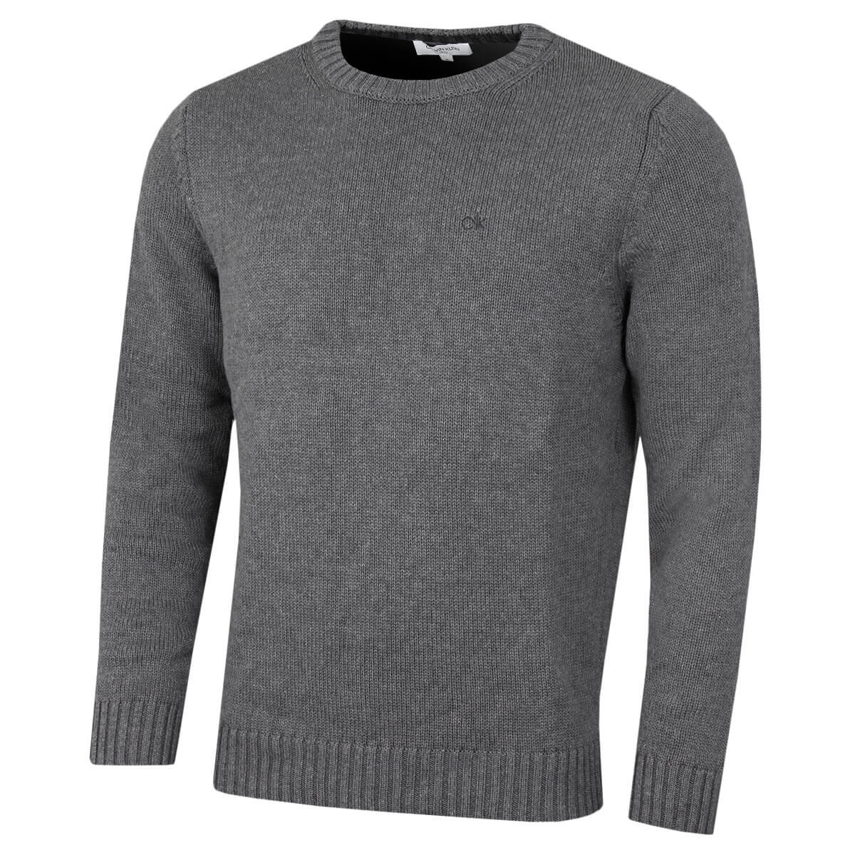CALVIN KLEIN Calvin Klein Mens Campus Crew Neck Sweater - Grey Marl - XXL