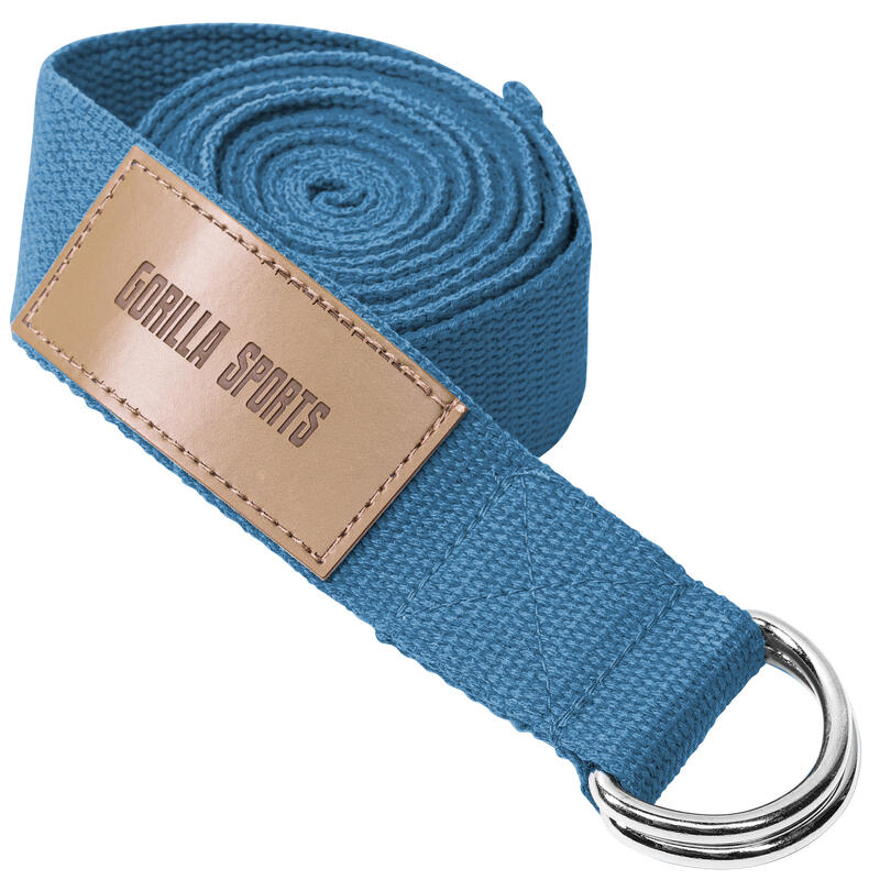 Centura de yoga turcoaz 260 x 3,8 cm
