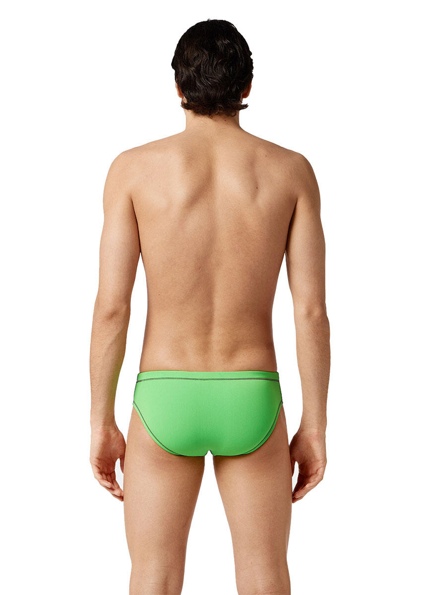 Akron Men's Addison Evo Bicolour Brief - Grey/ Green 4/6
