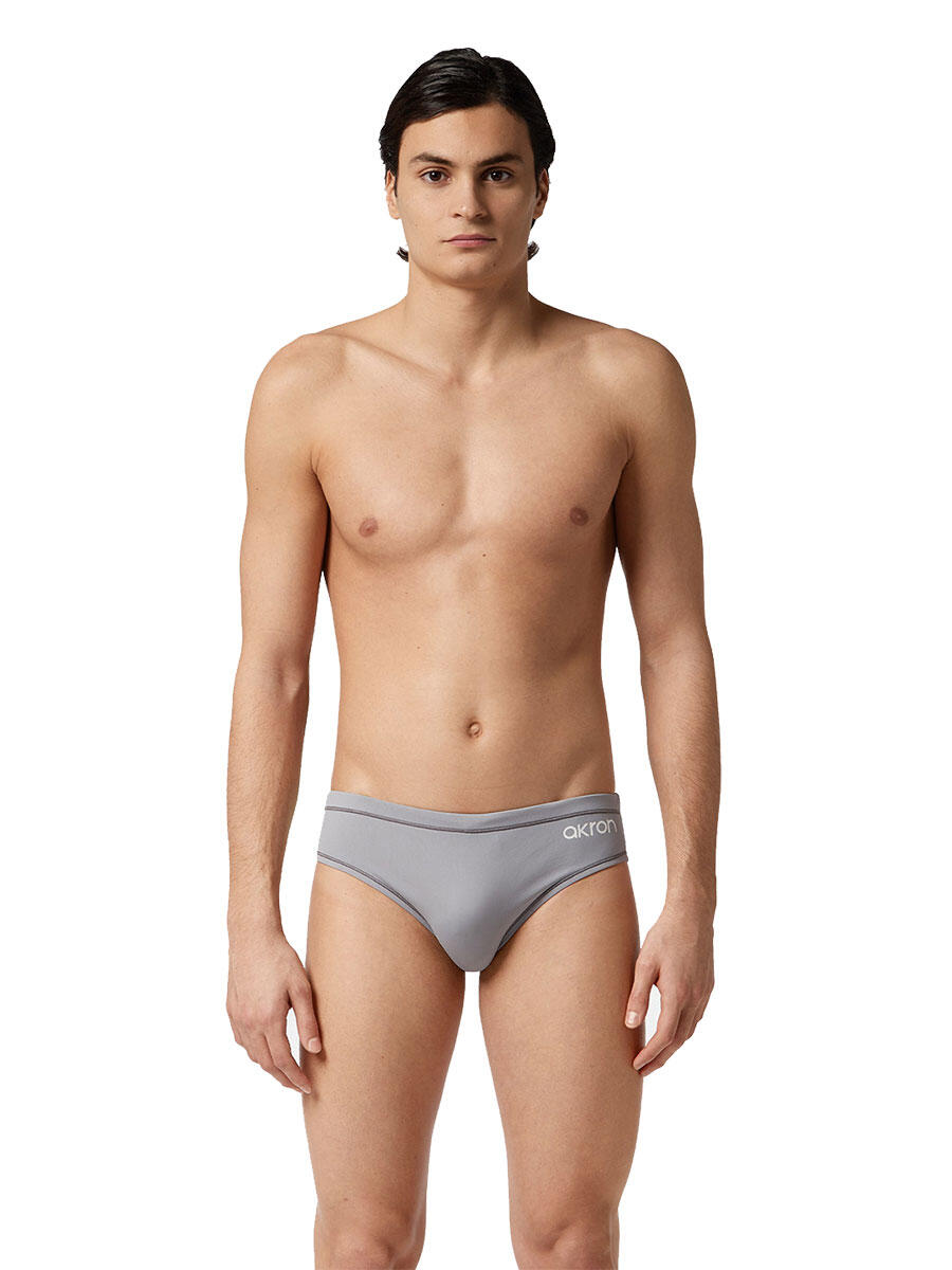 Akron Men's Addison Evo Bicolour Brief - Grey/ Green 3/6