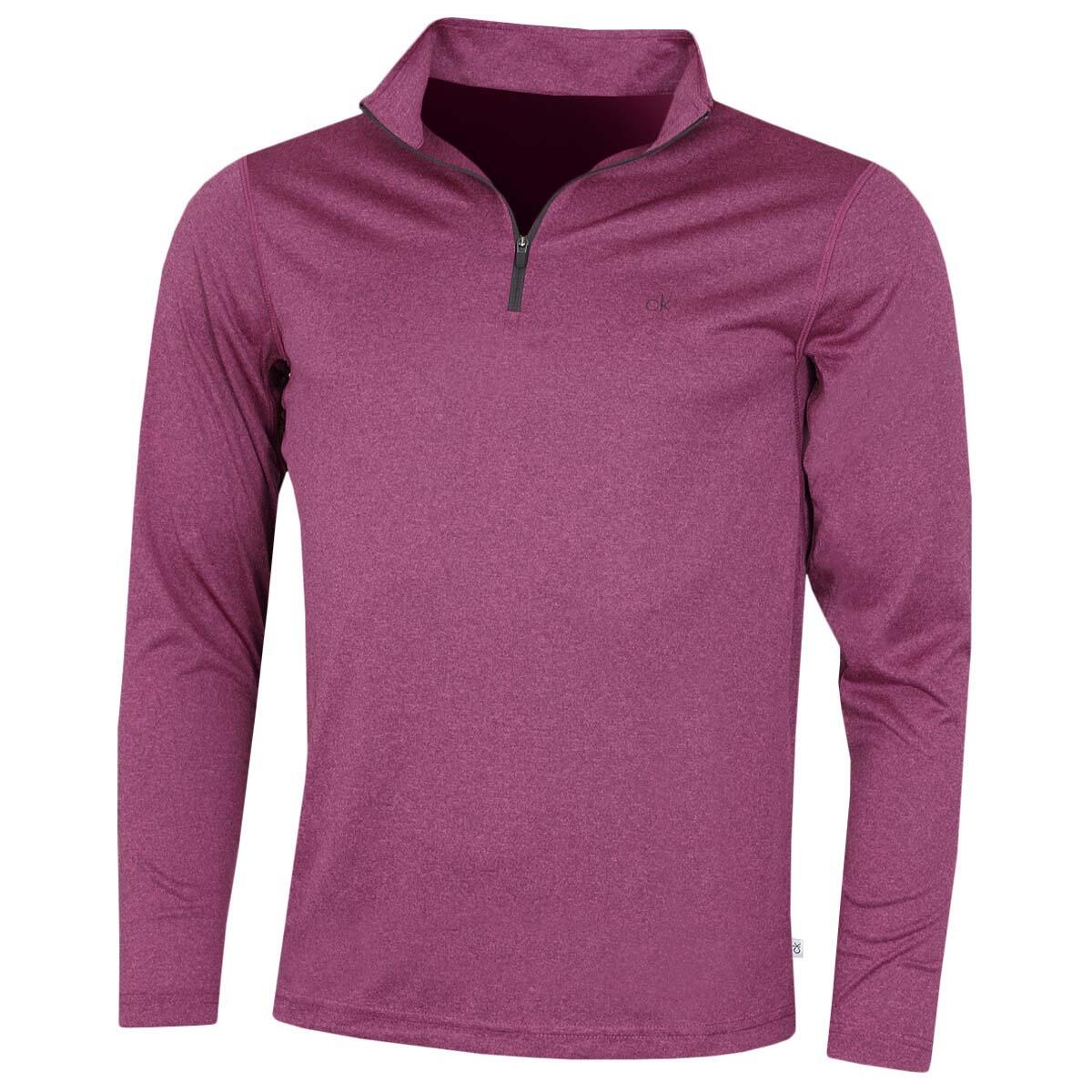 CALVIN KLEIN Calvin Klein Mens Harlem 1/4 Zip Pullover - Dark Red - XXL