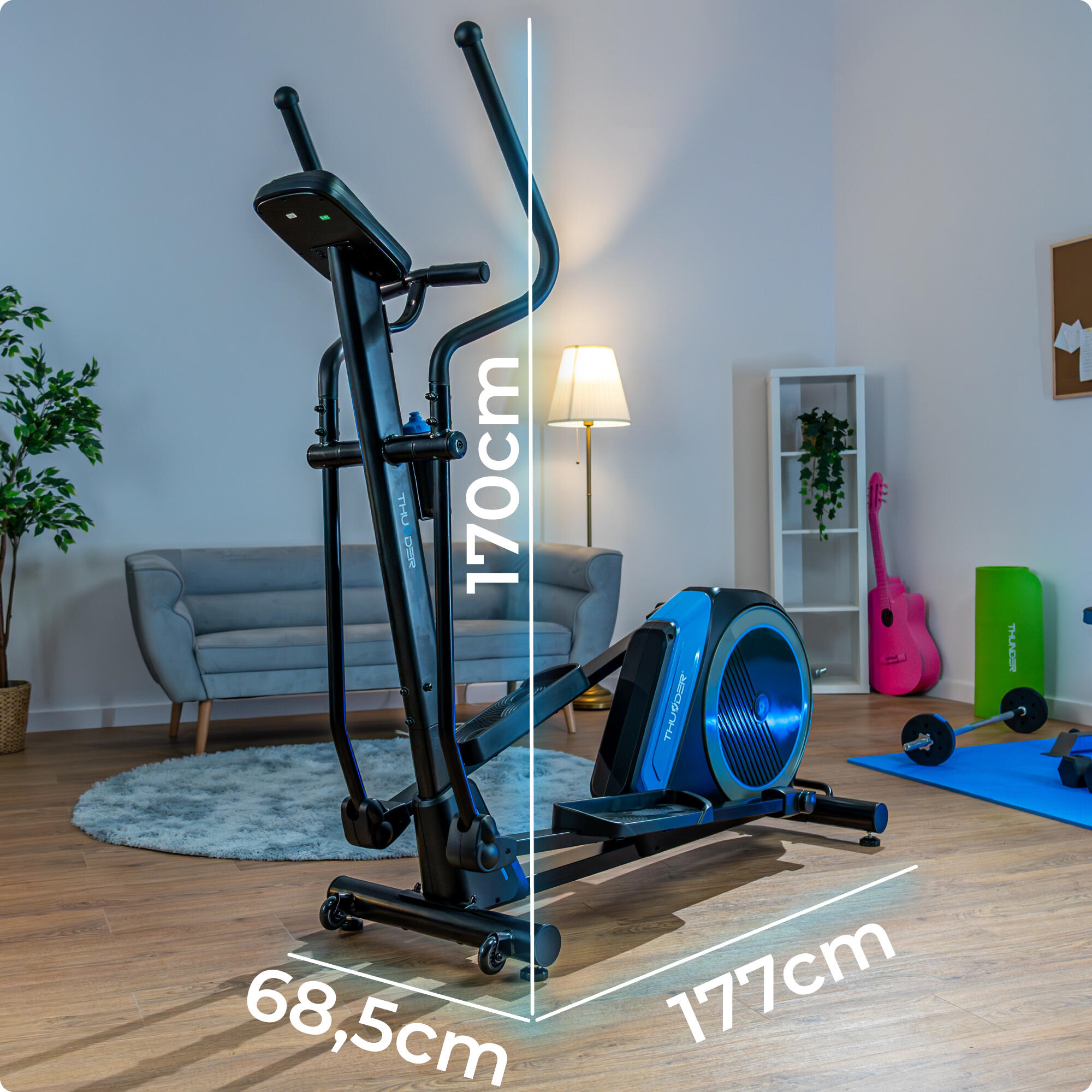 Vélo elliptique GROW électromagnétique 13kg roue d'inertie 32 niveaux 2/8