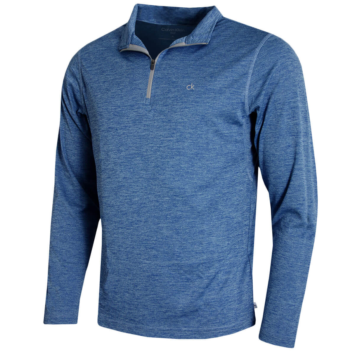 CALVIN KLEIN Calvin Klein Mens Harlem 1/4 Zip Pullover - Denim Marl - XL