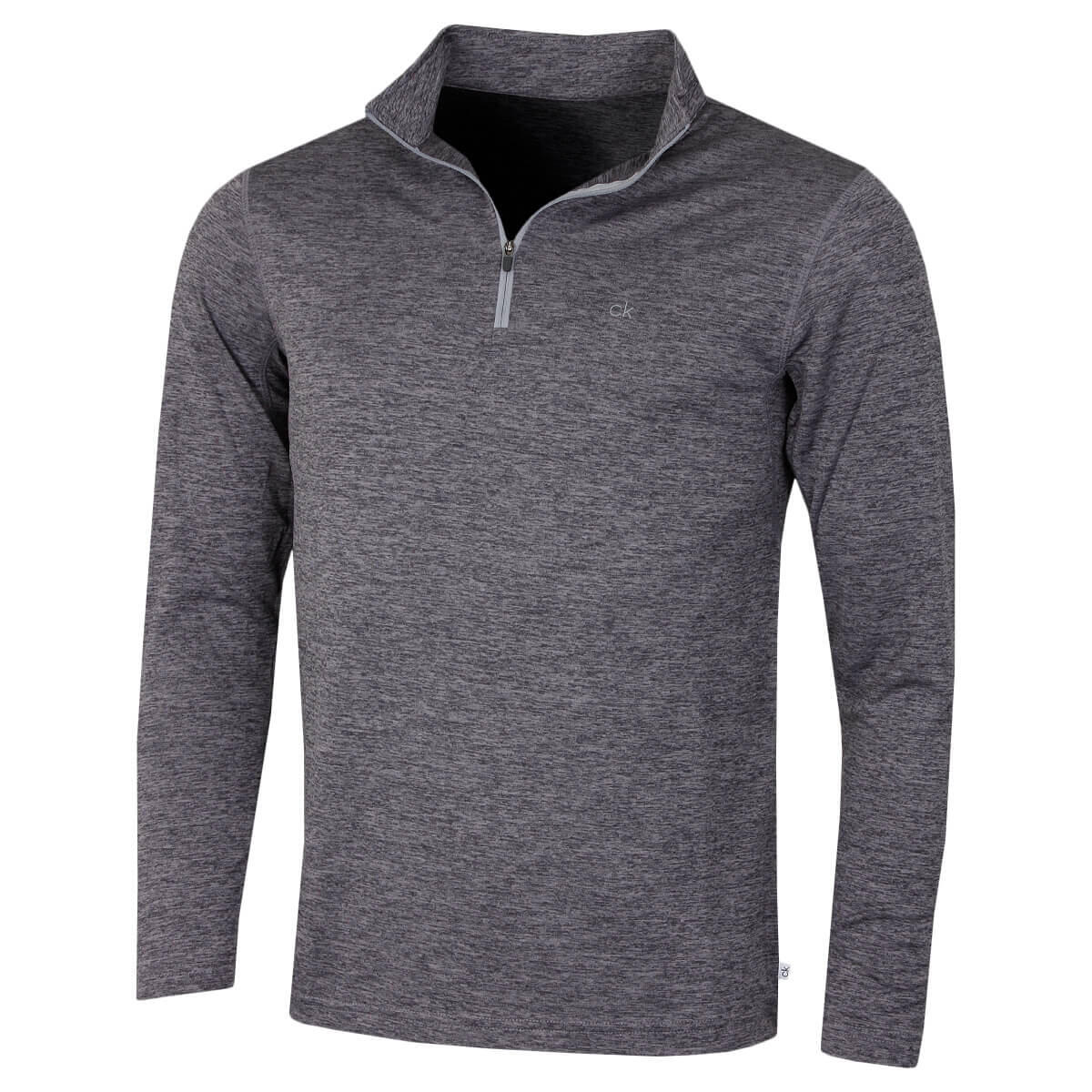 CALVIN KLEIN Calvin Klein Mens Harlem 1/4 Zip Pullover - Grey Marl - L