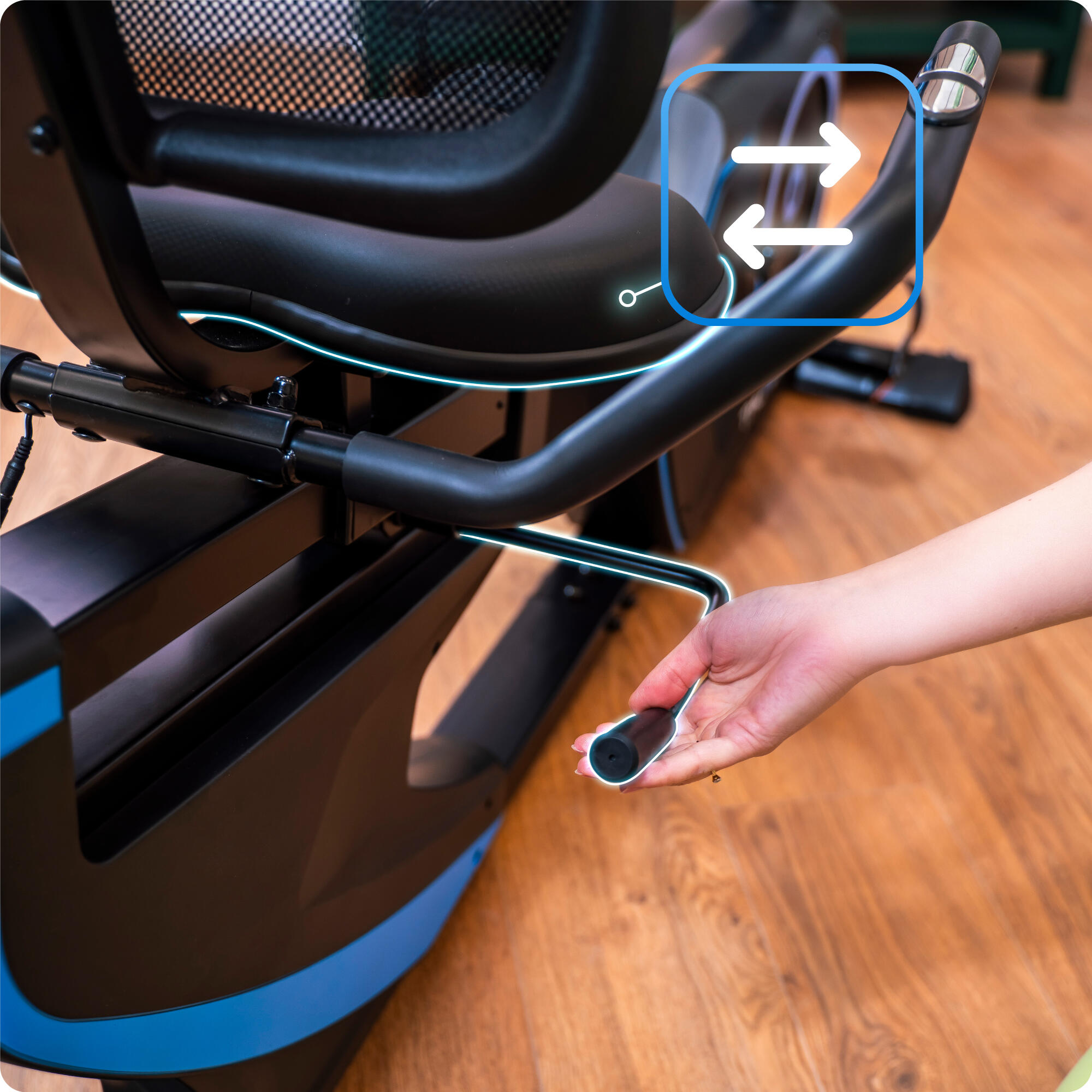 Heimtrainer OPAL elektromagnetisch 10kg Schwungrad 32 Widerstandsstufen 6/8