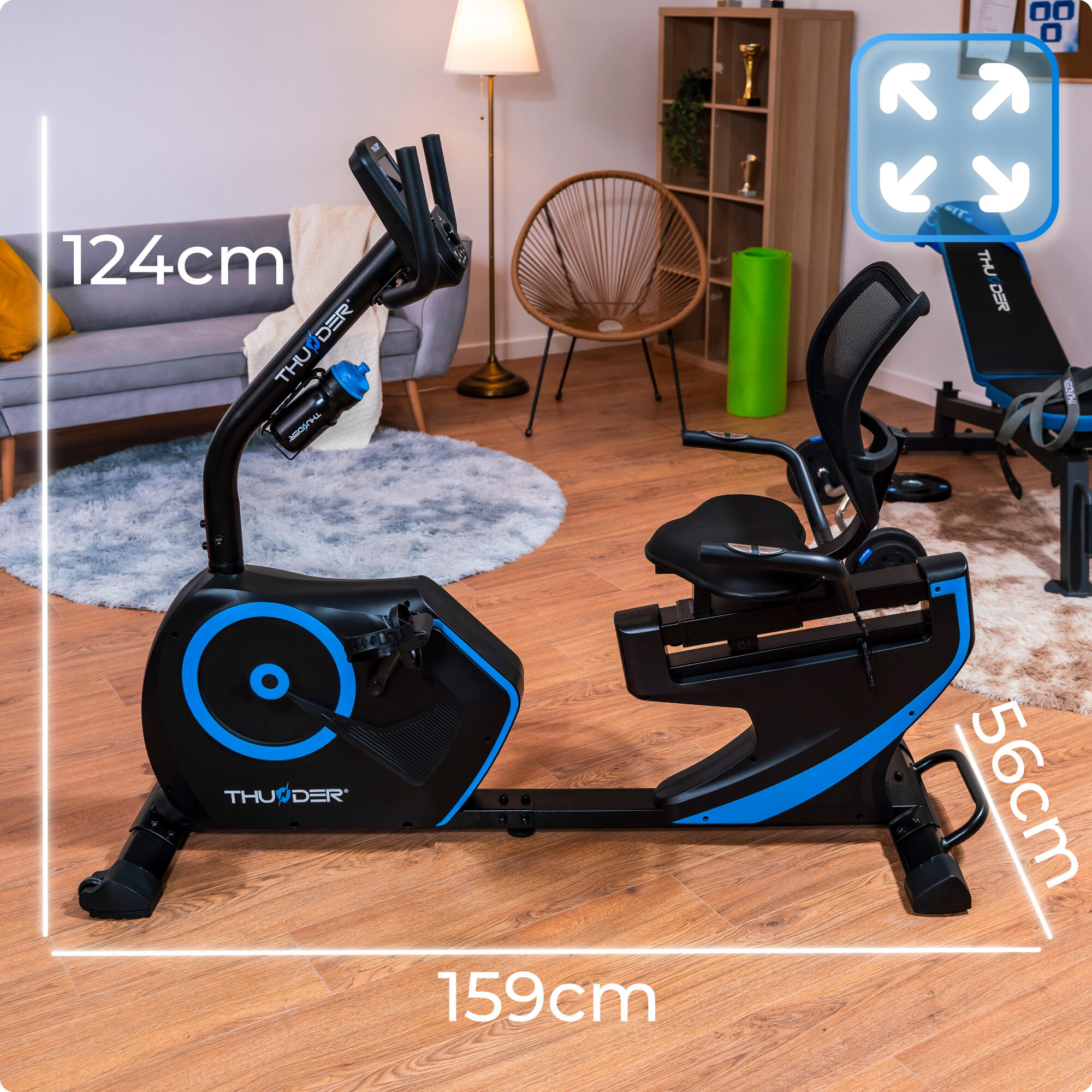 Heimtrainer OPAL elektromagnetisch 10kg Schwungrad 32 Widerstandsstufen 2/8