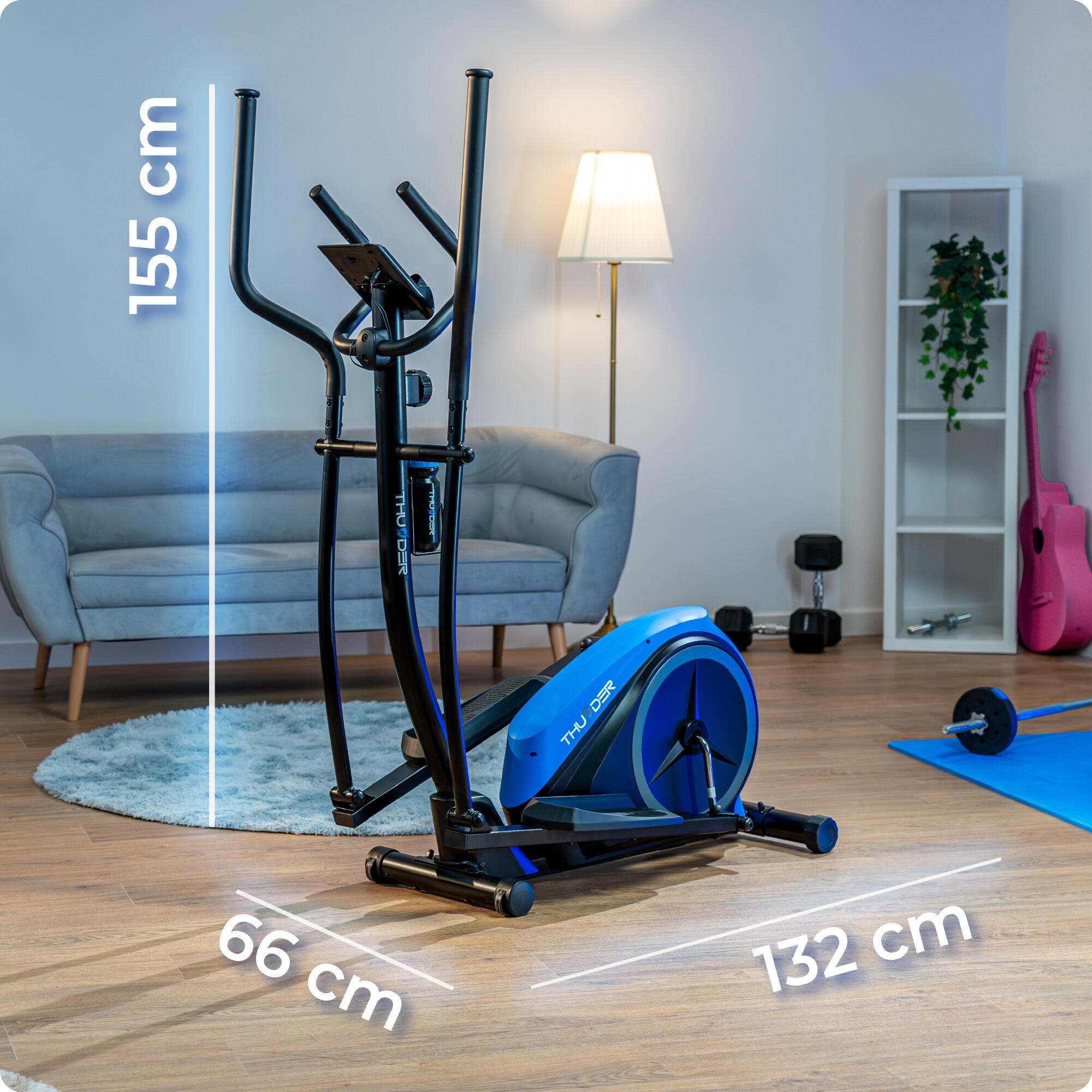 Vélo elliptique ATROX magnétique 8kg roue d'inertie 8 niveaux de résistance 2/8