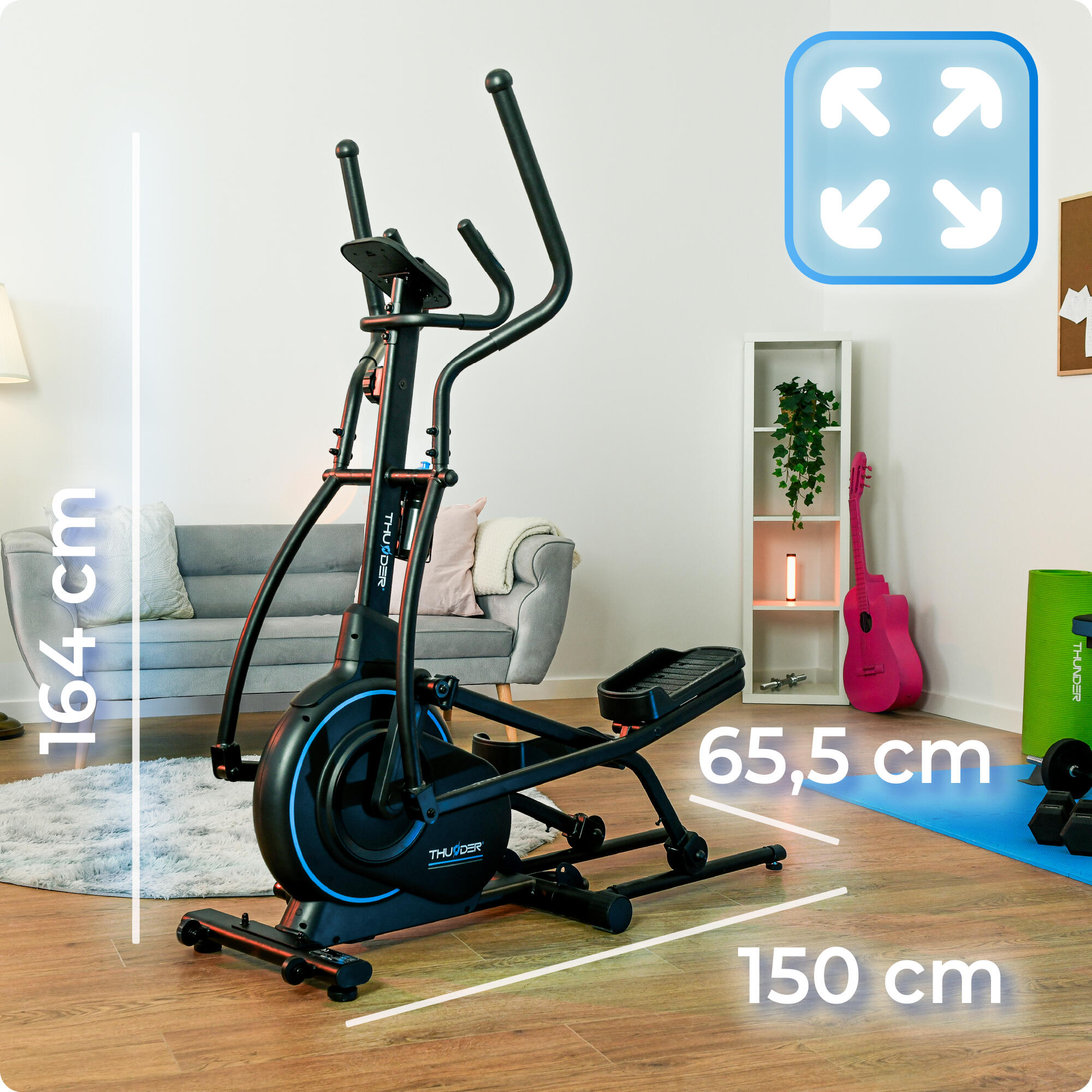 Vélo elliptique FIZZ magnétique 10kg roue d'inertie 10 niveaux de résistance 2/7