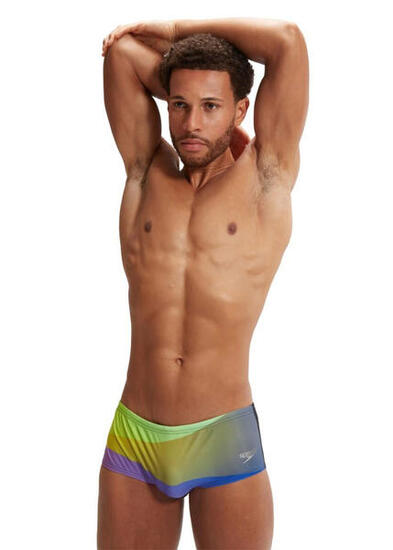 Slip Speedo Allover Digi 14 cm - Noir/Violet - Taille 28