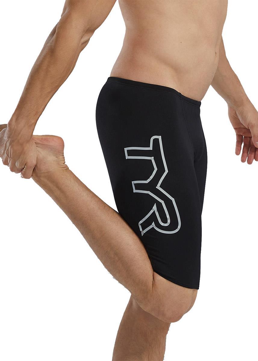 TYR Durafast Elite® Large Logo Solid Jammer - Nero - Taglia UK 30 5/6