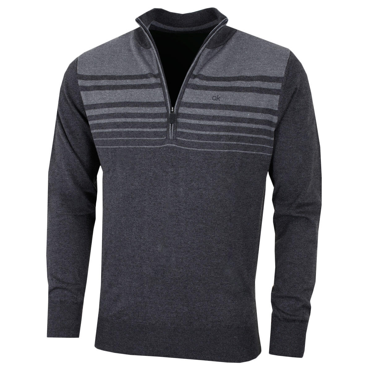 CALVIN KLEIN Calvin Klein Mens Rapid 1/2 Zip Sweater - Cha/Sil - M