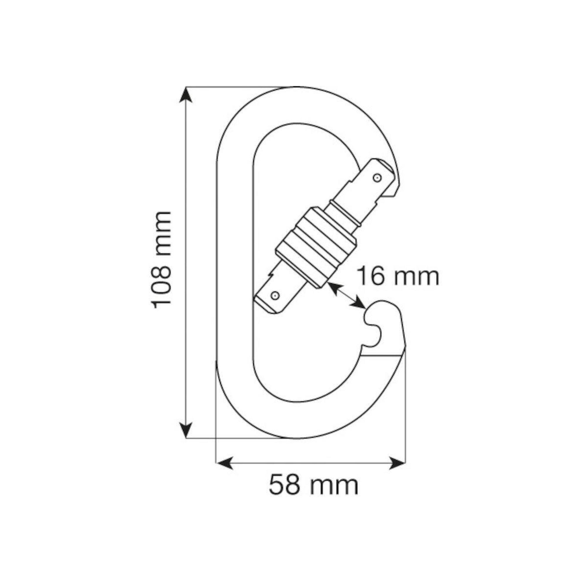 Karabinek wspinaczkowy Oval Standard Lock 981E