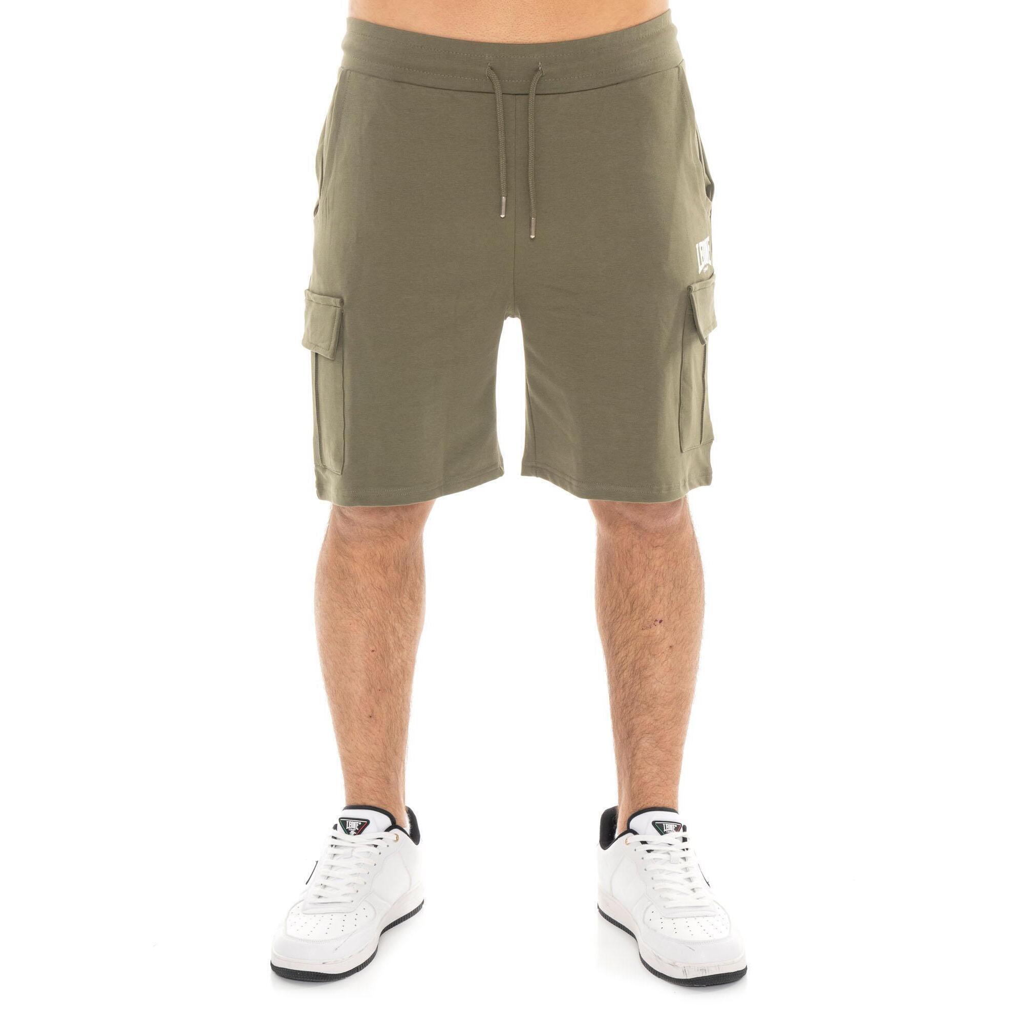 Leone 1947 Apparel - Survêtement Homme Leone Basic En Coton Non Brossé Avec Col Et Zip - Shorty De Running - Vert - Decathlon