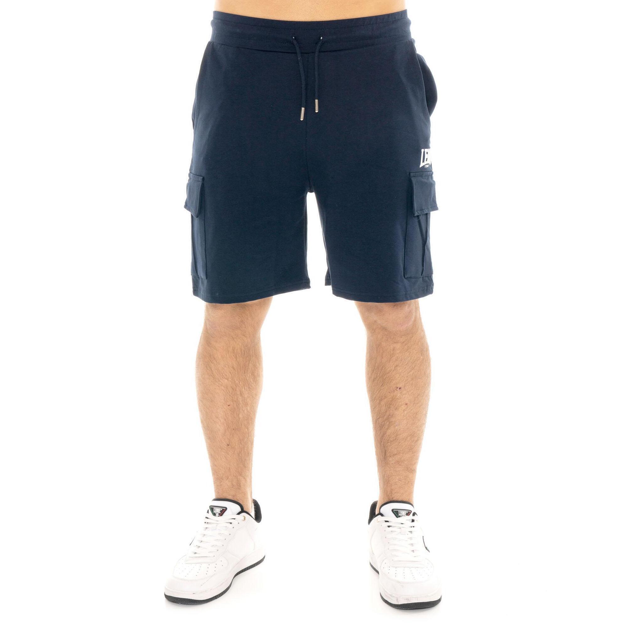 Leone 1947 Apparel - Survêtement Homme Leone Basic En Coton Non Brossé Avec Col Et Zip - Shorty De Running - Bleu - Decathlon