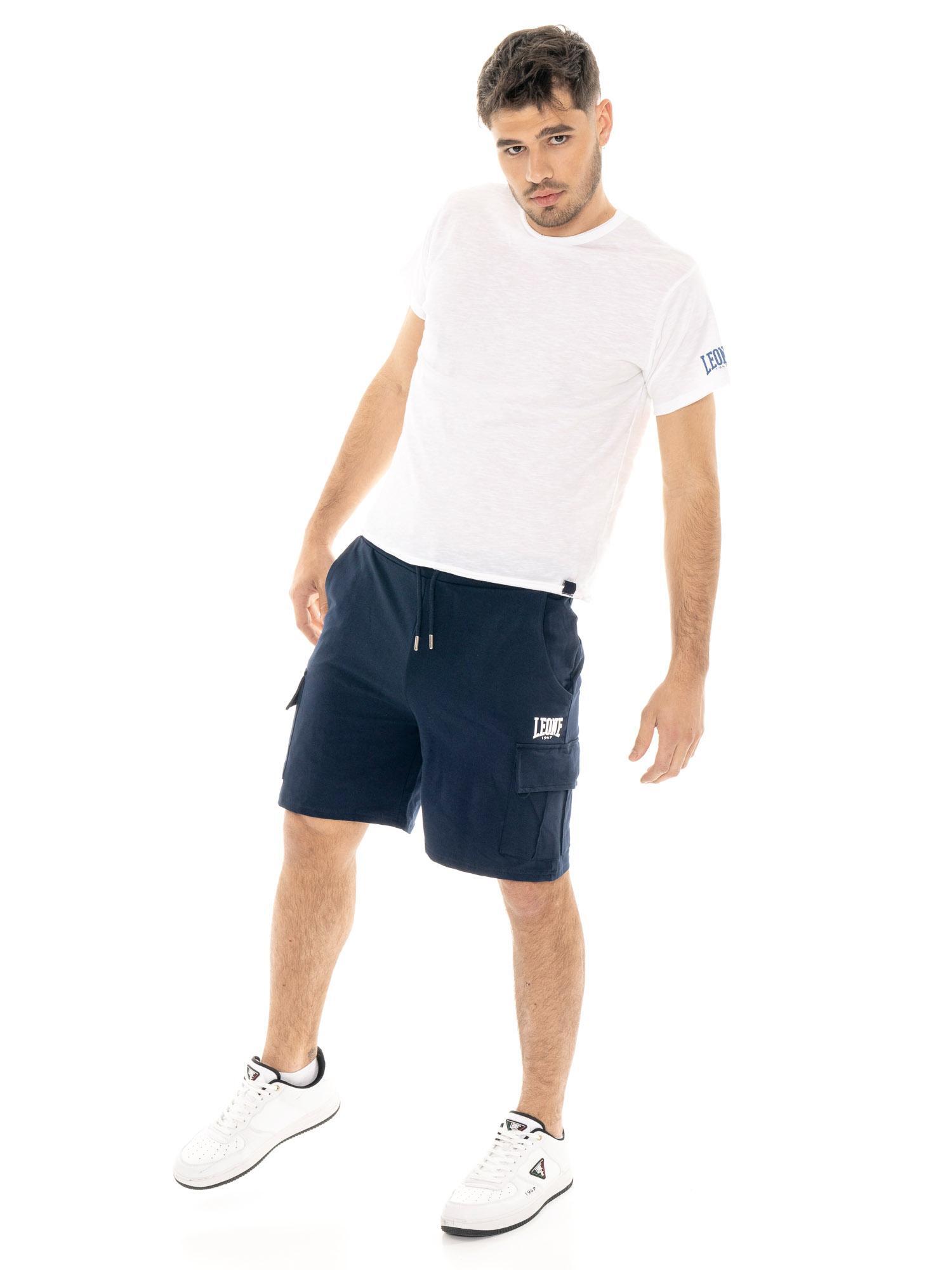 Pantaloncini cargo da uomo in twill elasticizzato Leone Easy 5/5