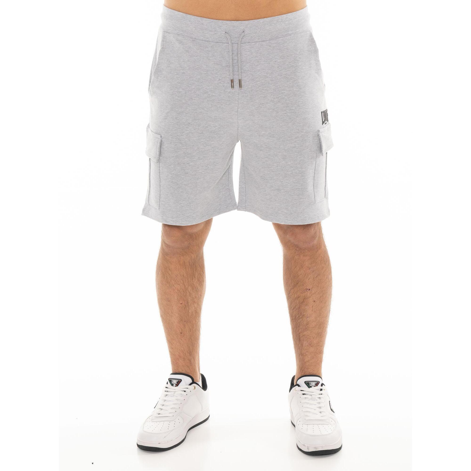 Leone 1947 Apparel - Survêtement Homme Leone Basic En Coton Non Brossé Avec Col Et Zip - Shorty De Running - Gris - Decathlon