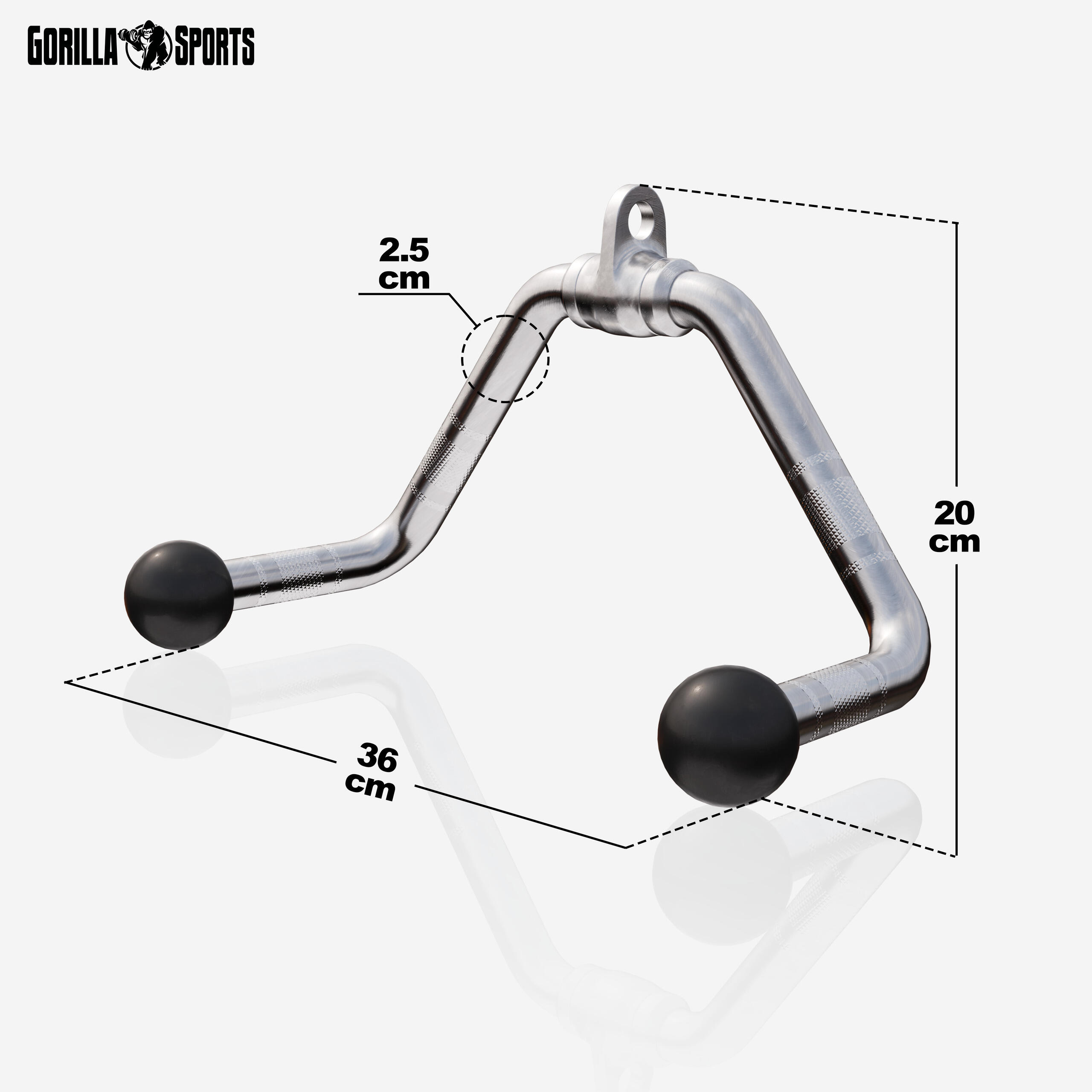 Gorilla Sports Roeigreep - Fitness handgreep - Breed 2/7