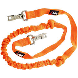 Longe de tranction ONE pour chien canicross jogging orange, 2 mousquetons