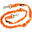 Longe de tranction ONE pour chien canicross jogging orange, 2 mousquetons